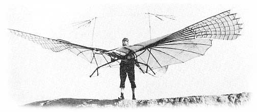 Otto Lilienthal poses with the original piece